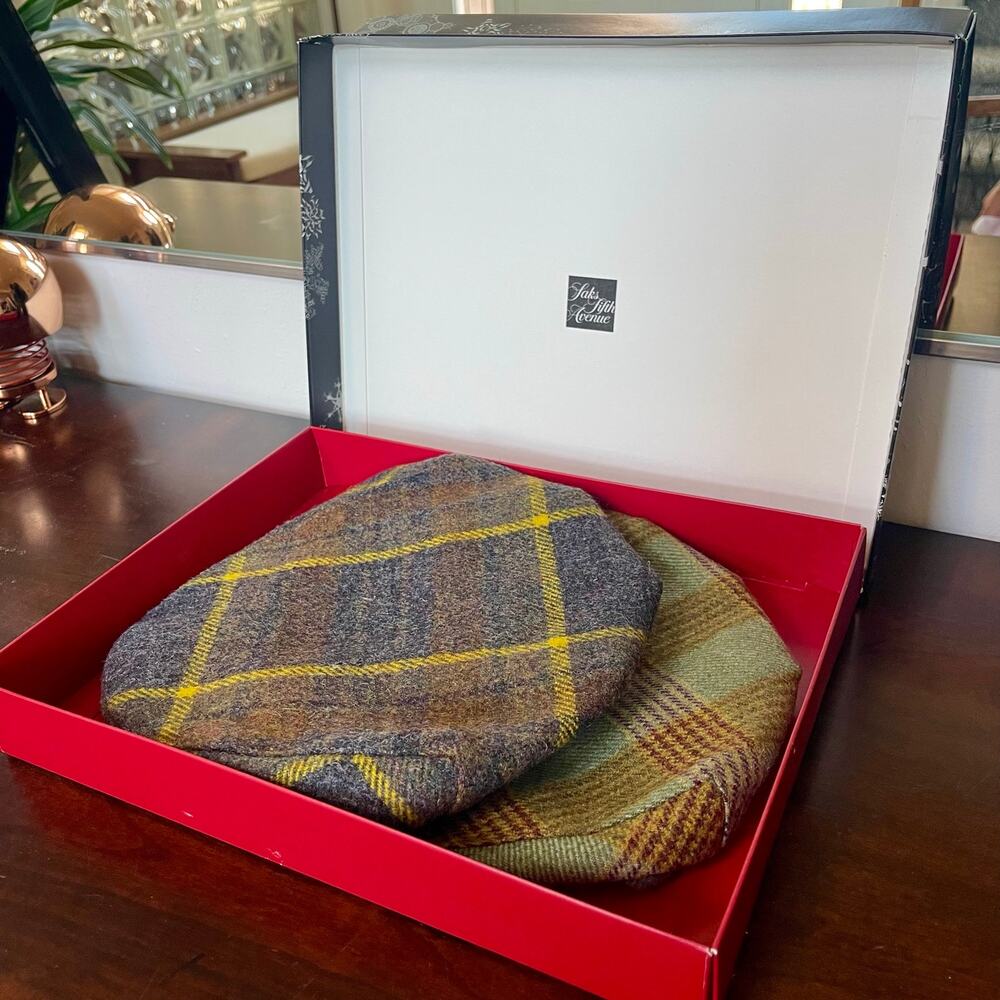 Classic Highland Harris Tweed Flat Cap Boys Hat  Small Med Made in Scotland